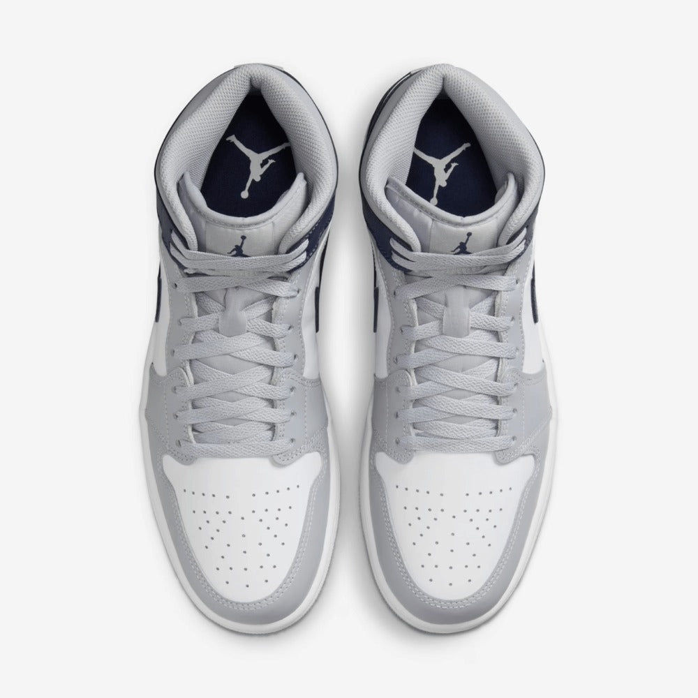 Jordan 1 Mid Wolf Grey Midnight Navy